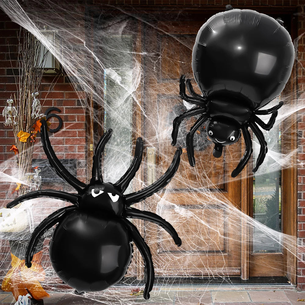 Halloween Spider Foil Balloons Halloween Balloon Black Spiders Airballoon Birthday Halloween Party Home Decorations Accessories