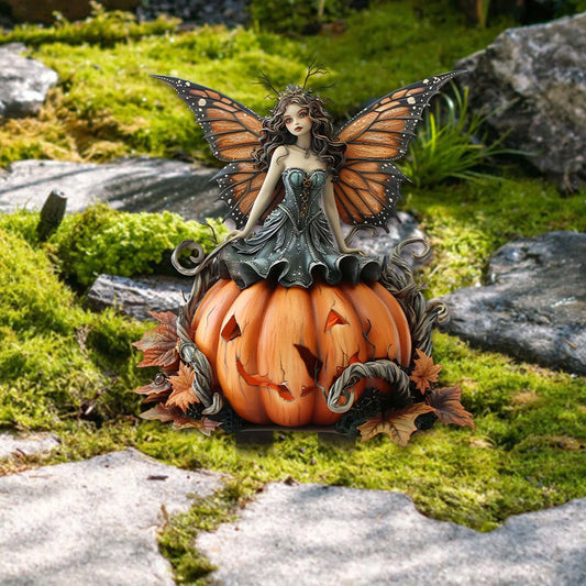 Halloween Wings Witch Pumpkin Decorations, Halloween Indoor Outdoor Decor, Halloween Decoration Ornament for Home outside Yard Lawn Garden Party