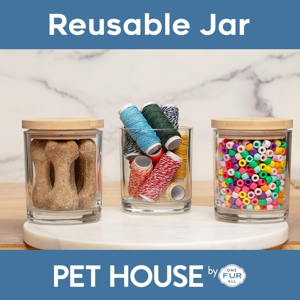 Pet House Candle 2 Pack - Plant-Based/Soy Candle - Clean Burning Scented Candles, Long Lasting Pet Odor Candle for Home - Pumpkin Pie