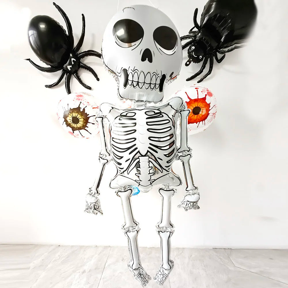 1Pc Large Halloween Skeleton Balloons Halloween Inflatables Outdoor Decorations Halloween Balloons Halloween Party Decorations