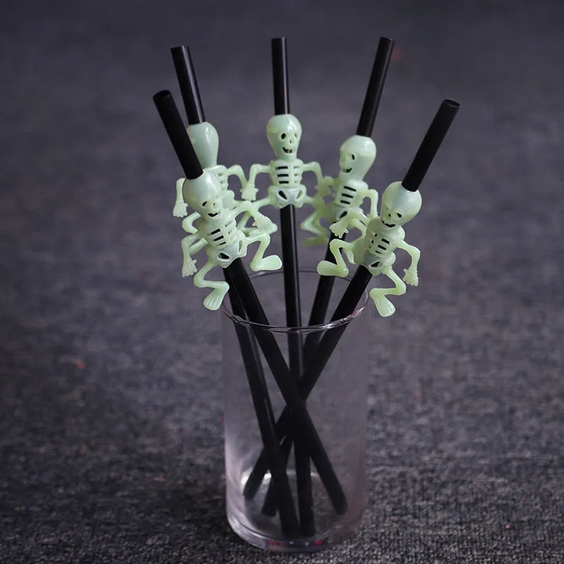 Halloween Pumpkin Straw Ghost Straws Halloween Decoration Straws Halloween Party Supplies Halloween Decorations for Home Party