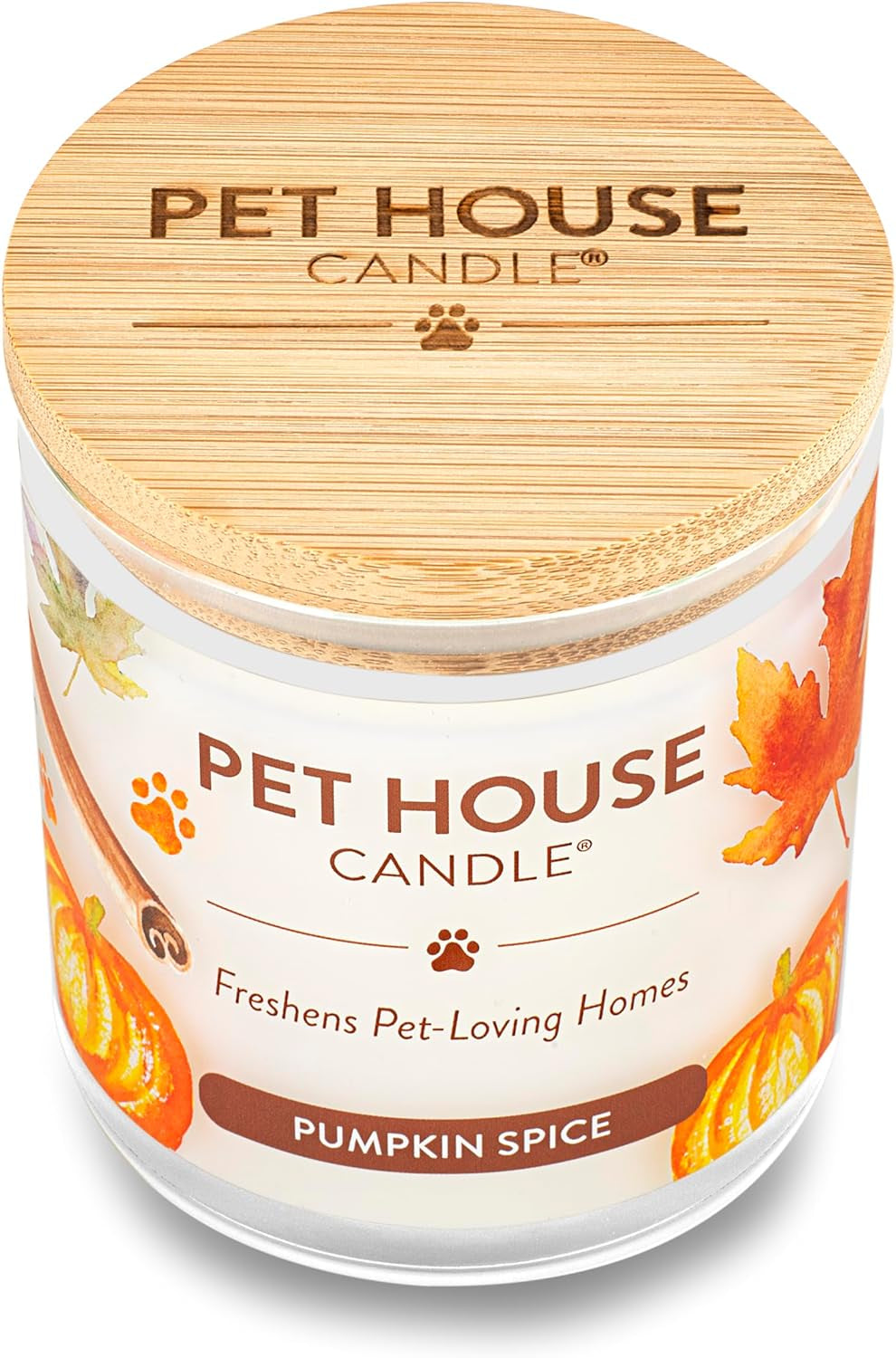 Pet House Candle 2 Pack - Plant-Based/Soy Candle - Clean Burning Scented Candles, Long Lasting Pet Odor Candle for Home - Pumpkin Pie