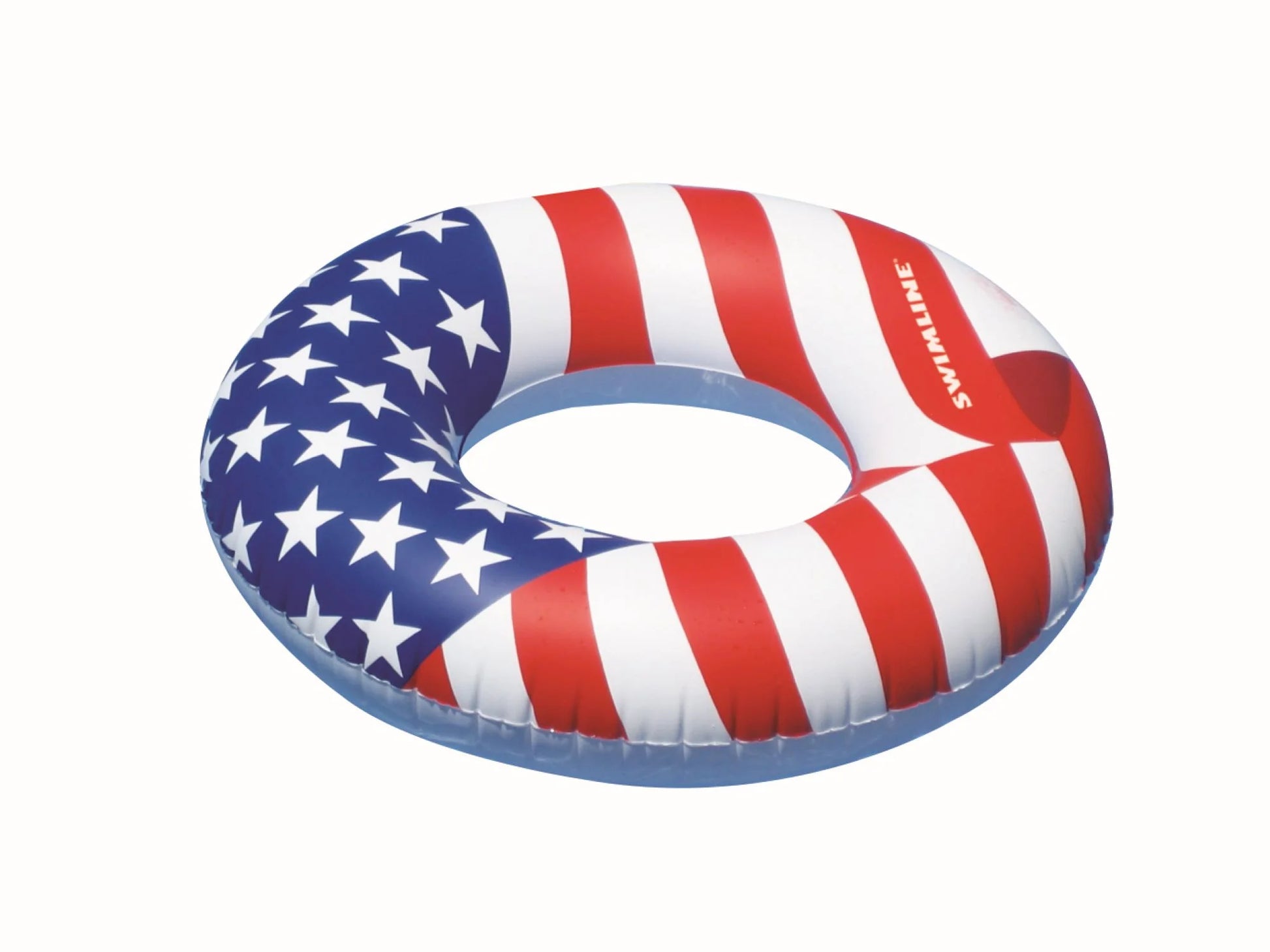 American Flag Inflatable Swimming Pool Inner Tube - 36" - Red and White