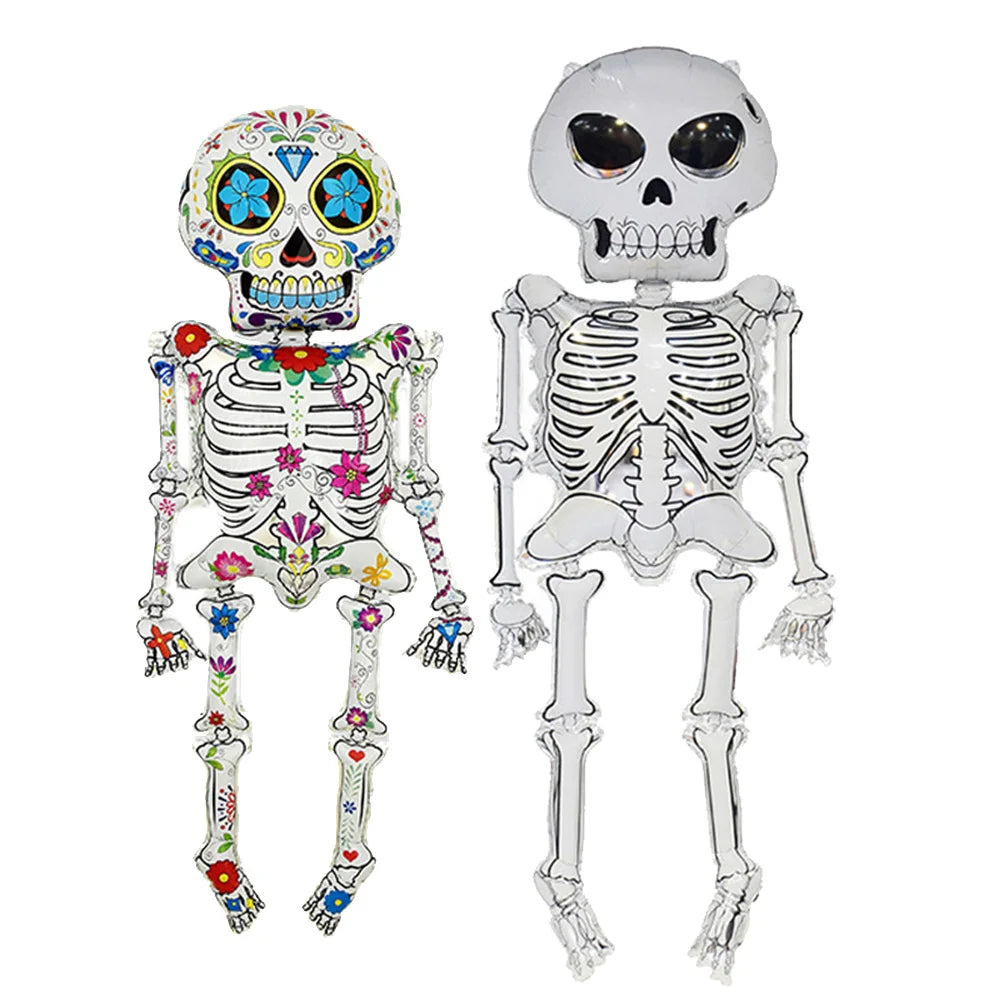 1Pc Large Halloween Skeleton Balloons Halloween Inflatables Outdoor Decorations Halloween Balloons Halloween Party Decorations