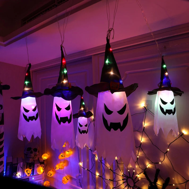 Halloween Decoration 2024 Halloween Ornaments Scary Halloween Hanging Accessories Party Halloween Decoration Luminous Pumpkin