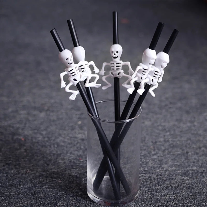 Halloween Pumpkin Straw Ghost Straws Halloween Decoration Straws Halloween Party Supplies Halloween Decorations for Home Party