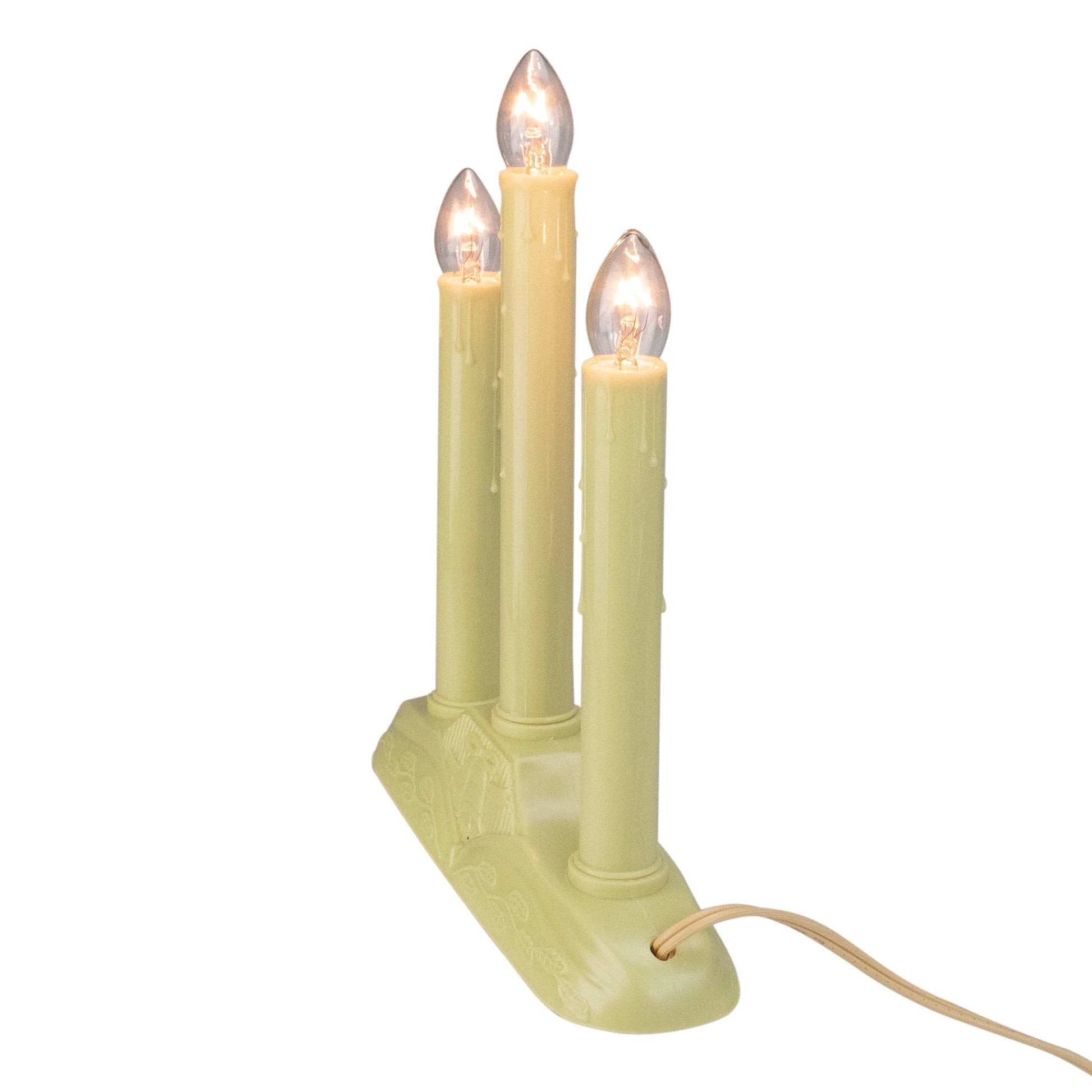 Triple Light Candolier with Bell Base Christmas Candle Lamp - 9.5"