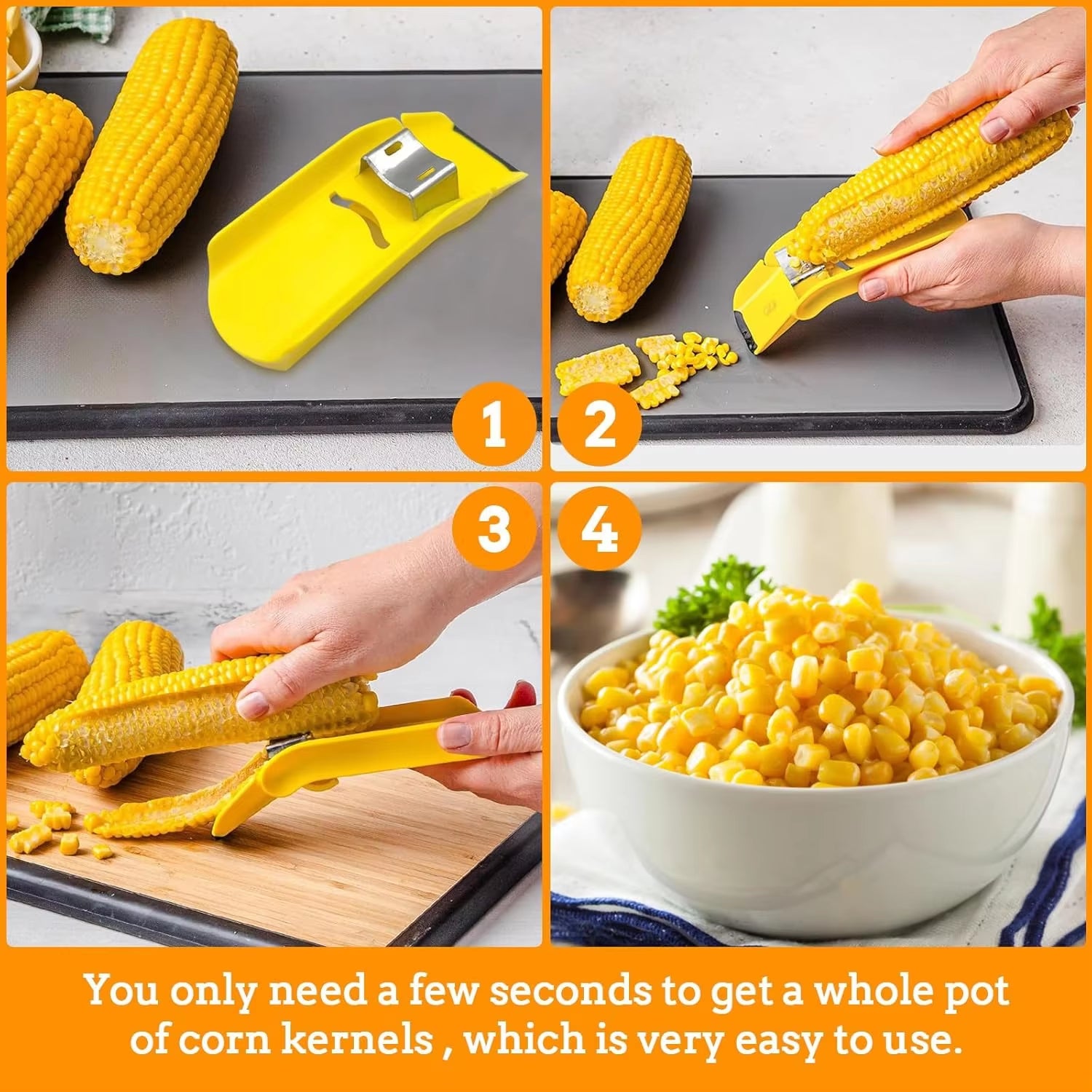 Kitchen Gadget Fast Corn Cob Separator Universal Planer Blade Corn Sheller Portable Corn Cob Stripper Vegetable and Fruit Tools