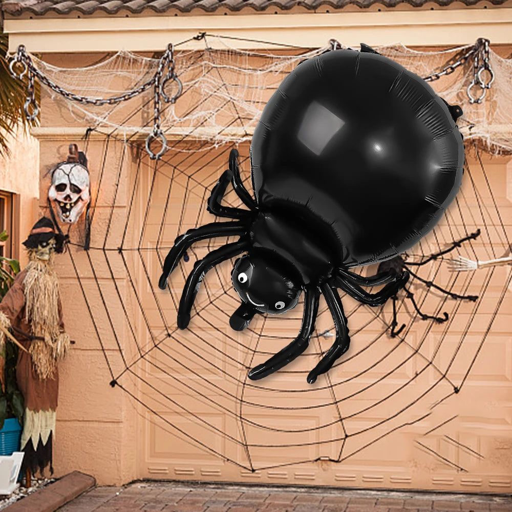 Halloween Spider Foil Balloons Halloween Balloon Black Spiders Airballoon Birthday Halloween Party Home Decorations Accessories