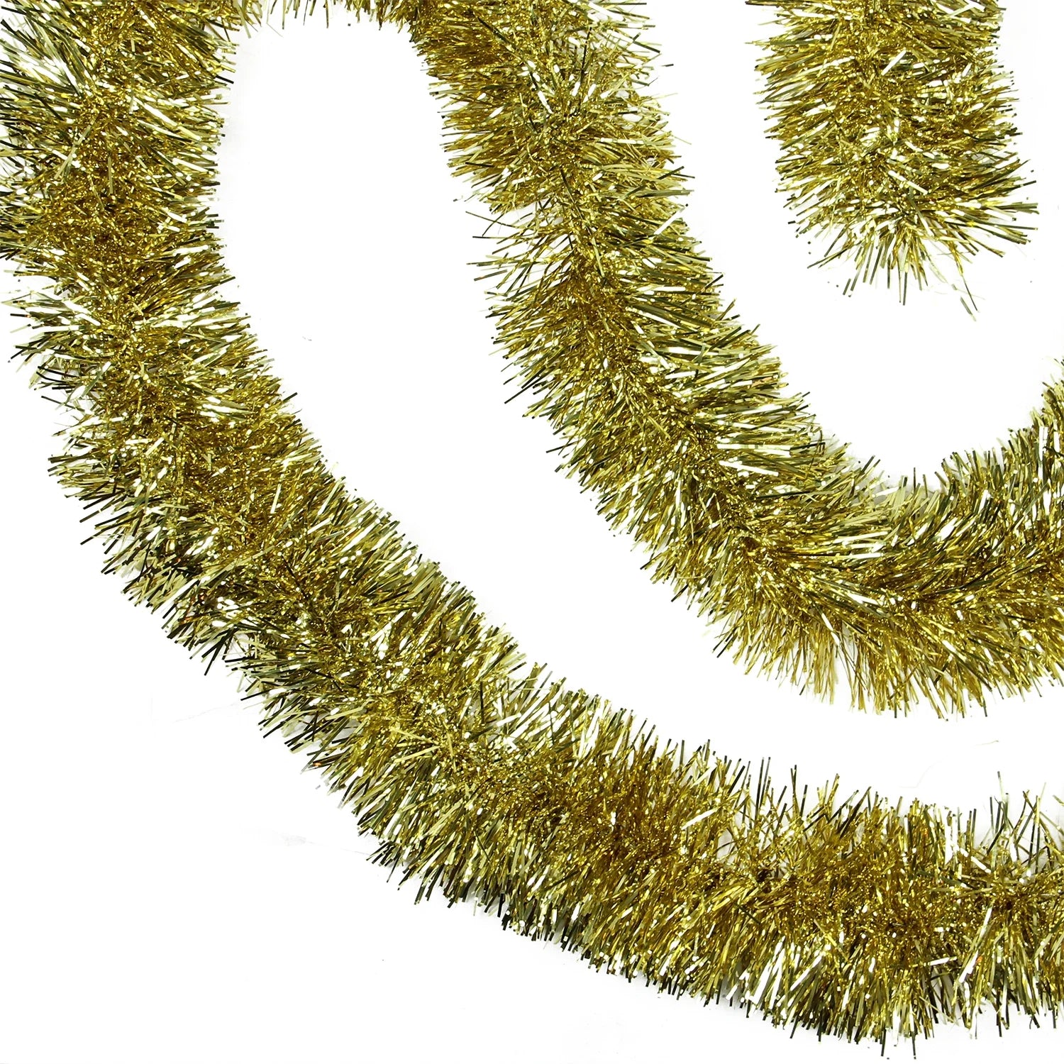 50' X 4" Unlit Shiny Gold Foil 3-Ply Tinsel Christmas Garland